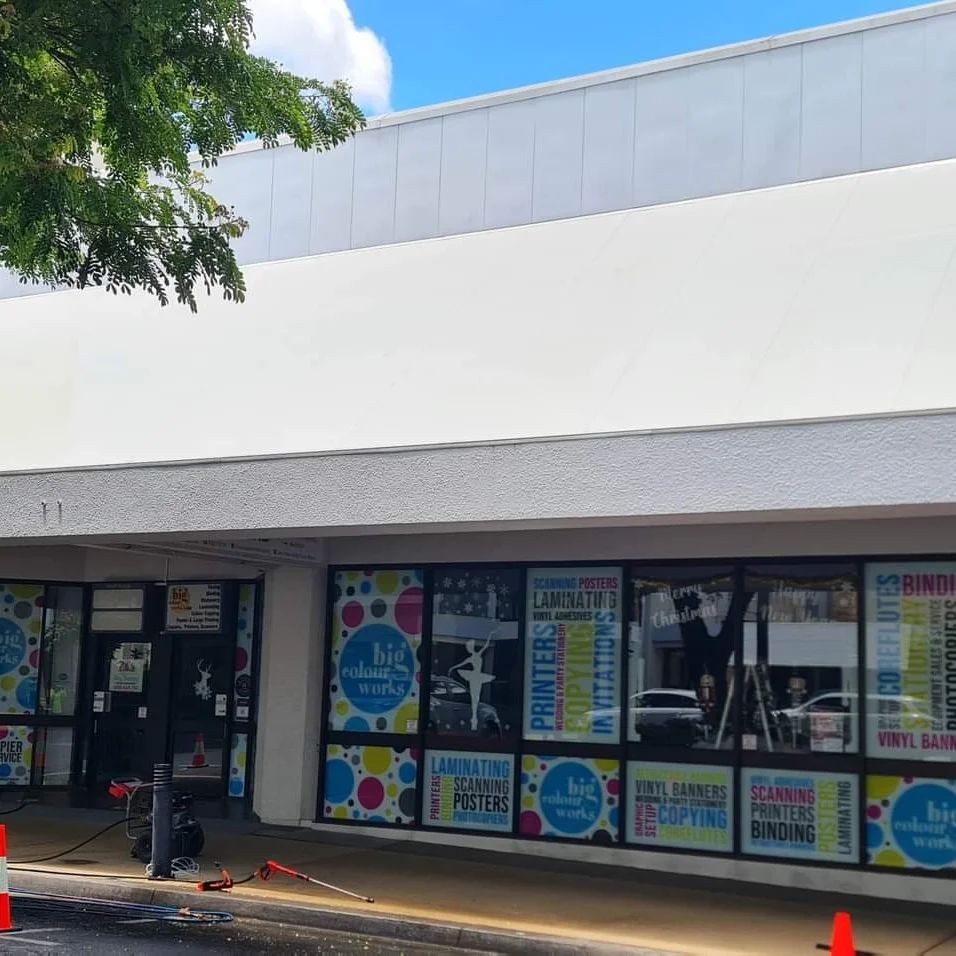 Shop Awning After Pressure Washing